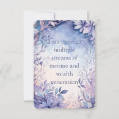 Affirmations Cards, Lila potenzieller Quotendruck (Vorderseite)