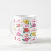Affirmations Erstellen Sie Ihre eigenen Inspiriere Kaffeetasse (Vorderseite Links)