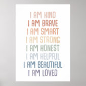 Affirmations for Kids, Rainbow Affirmations Poster (Vorne)