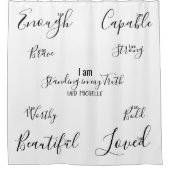 Affirmations Liebe Sie selbst Inspiration Zitat Duschvorhang (Vorderseite)