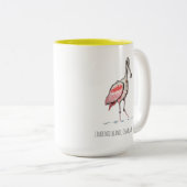 Affirmations of Roseate Spoonbill Two-Tone Coffee  Zweifarbige Tasse (VorderseiteRechts)