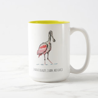 Affirmations of Roseate Spoonbill Two-Tone Coffee  Zweifarbige Tasse