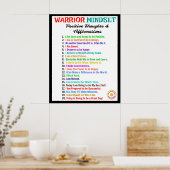 Affirmations Office Poster - Warrior Mindset (Küche)