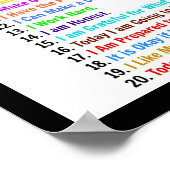 Affirmations Poster - Warrior Mindset (Ecke)