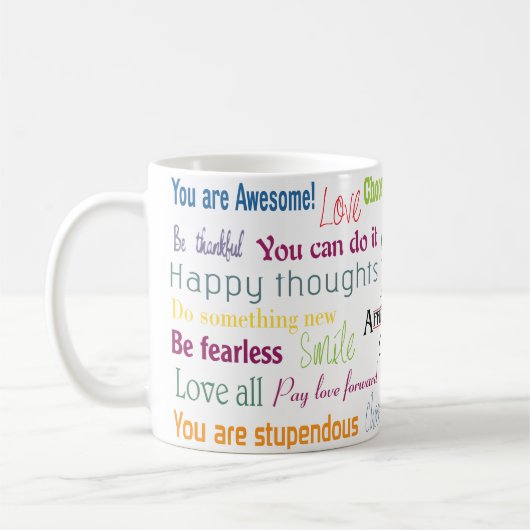 Affirmations-Tasse Kaffeetasse (Links)