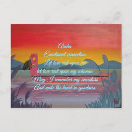 Affirmationskarte aroha (Liebe) Postkarte