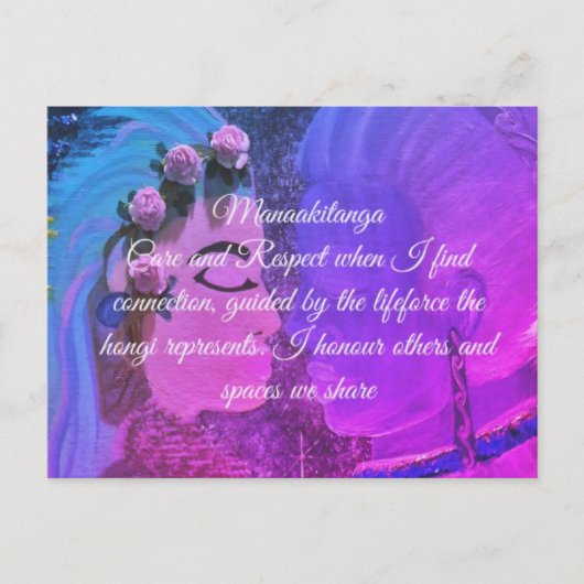 Affirmationskarte Manaakitanga Postkarte (Vorderseite)