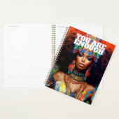 Affirmationskarte Psychedelic African American Planer (Anzeige)