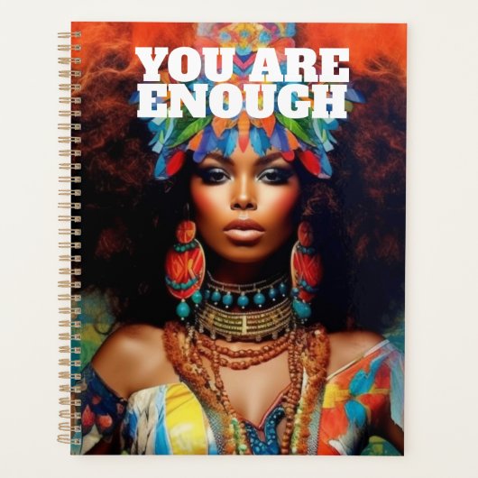 Affirmationskarte Psychedelic African American Planer (Vorderseite)
