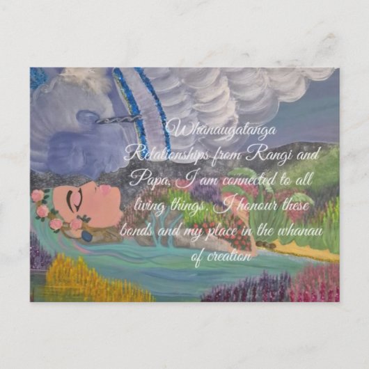 Affirmationskarte Whanaugatanga Postkarte (Vorderseite)