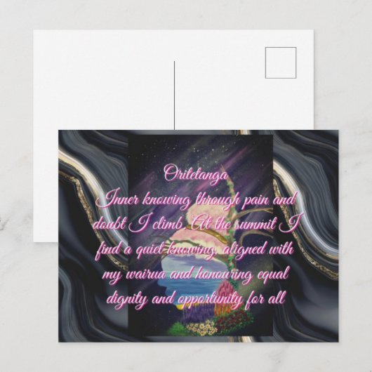 Affirmationskarten Postkarte (Vorne/Hinten)