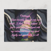 Affirmationskarten Postkarte (Vorderseite)