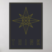 Affirmative poster eines geometrischen Origami-Ste (Vorne)