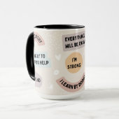 Affirmative Tasse mit Positive Quotes (Vorderseite Links)