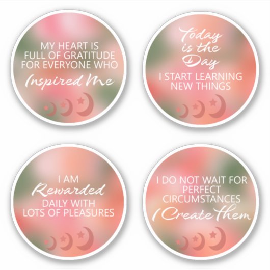 Affirmers Stickers Great for New Moon Ritual 7A Aufkleber (Vorderseite)