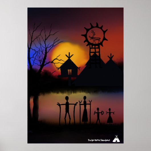 Affisch Skymmnings i Lappland Poster (Vorne)