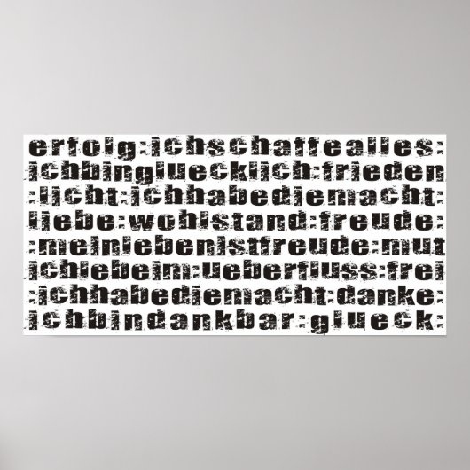 Affitmationen Poster (Vorne)