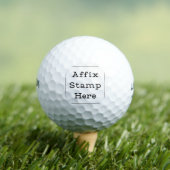 Affix-Briefmarke hier Golfball (Insitu T-Shirt)