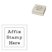 Affix-Briefmarke hier Gummistempel (Stempel)