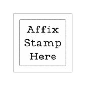 Affix-Briefmarke hier Gummistempel (Prägung)