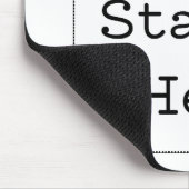 Affix-Briefmarke hier Mousepad (Ecke)