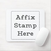 Affix-Briefmarke hier Mousepad (Mit Mouse)