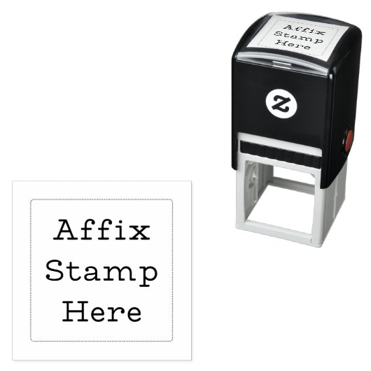 Affix-Briefmarke hier Permastempel (Beispiel)