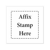 Affix-Briefmarke hier Selbstfarbige Gummi-Briefmar Permastempel (Design)