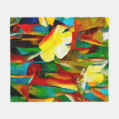 Affodien. Abstrakte Blumenkomposition in einem Wür Fleecedecke (Vorderseite (Horizontal))
