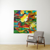 Affodien. Abstrakte Blumenkomposition in einem Wür Wandteppich (Beispiel (Horizontal))