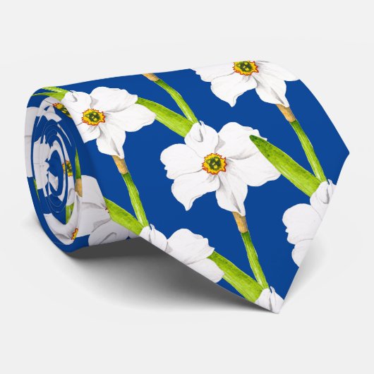 Affodien auf einer Nacktbinde (B) Krawatte (Gerollt)