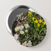 Affodien und Crocus Abzeichen Button (Vorne & Hinten)