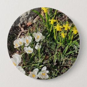 Affodien und Crocus Abzeichen Button