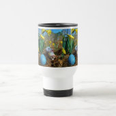 Affodien und Eier aus blauem Oster Reisebecher (Mittel)