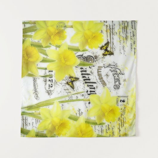 Affodien und Schmetterlinge Wandteppich (Vorderseite (Horizontal))