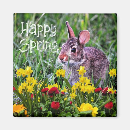 Affodien und WILD-Kaninchenmagnet Magnet (Vorne)