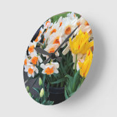 Affodils & Tulips, Oregon Runde Wanduhr (Winkel)