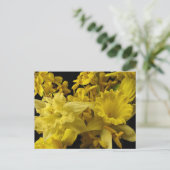 Affodils und Forsythia Postkarte (Stehend Vorderseite)