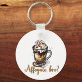 Affogato, Bro, Coffein Addict Affogato Schlüsselanhänger (Rückseite)