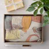 Affogato Coffee ephemere Collage Muster Seidenpapier (Geschenk)