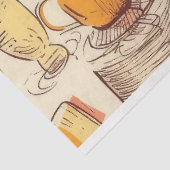 Affogato Coffee ephemere Collage Muster Seidenpapier (Ausschnitt)