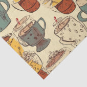 Affogato Coffee No. 4 ephemera Collage Muster Seidenpapier (Ausschnitt)