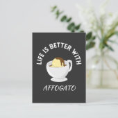 Affogato-Kaffee Postkarte (Stehend Vorderseite)