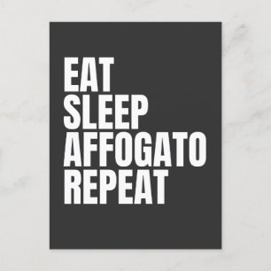 Affogato-Kaffee Postkarte