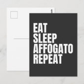 Affogato-Kaffee Postkarte (Vorne/Hinten)