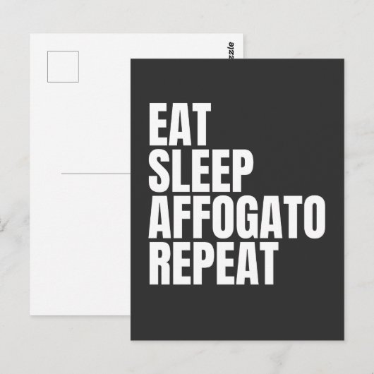Affogato-Kaffee Postkarte (Vorne/Hinten)