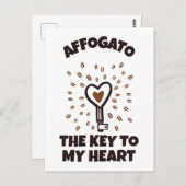 Affogato Postkarte (Vorne/Hinten)