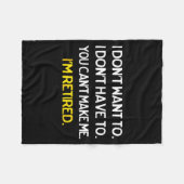Affordable Family Tees Black I Don't Want To I Don Fleecedecke (Vorderseite (Horizontal))