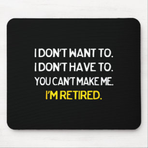 Affordable Family Tees Schwarz Ich Will Nicht Ich Mousepad