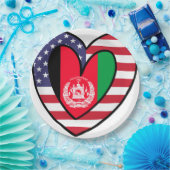 Afghan American Heart Valentinstag Wedding Gift Pappteller (Party)